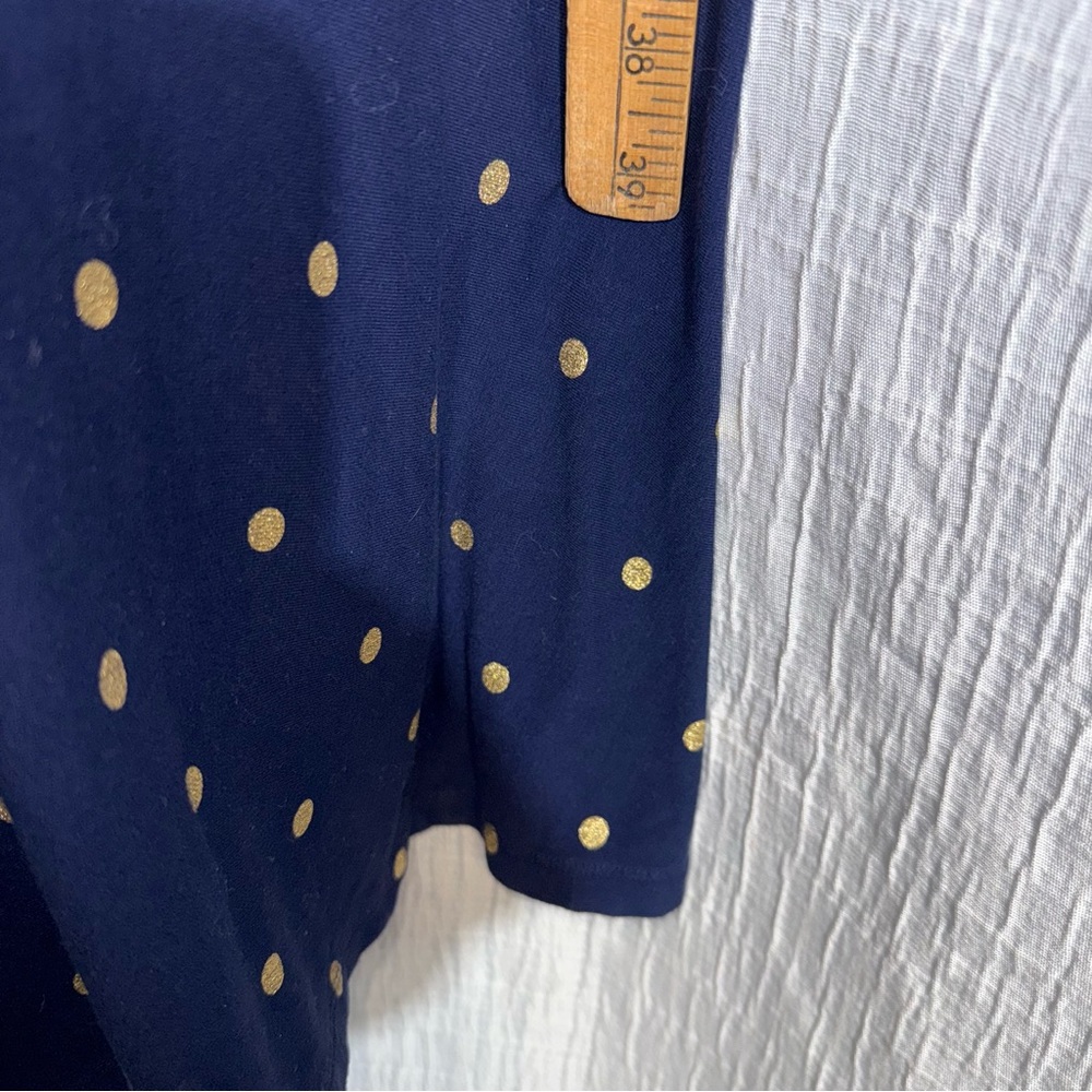 Boden Gemma Jersey Dress‎ size 4 blue and metallic polka dot - Picture 11 of 14